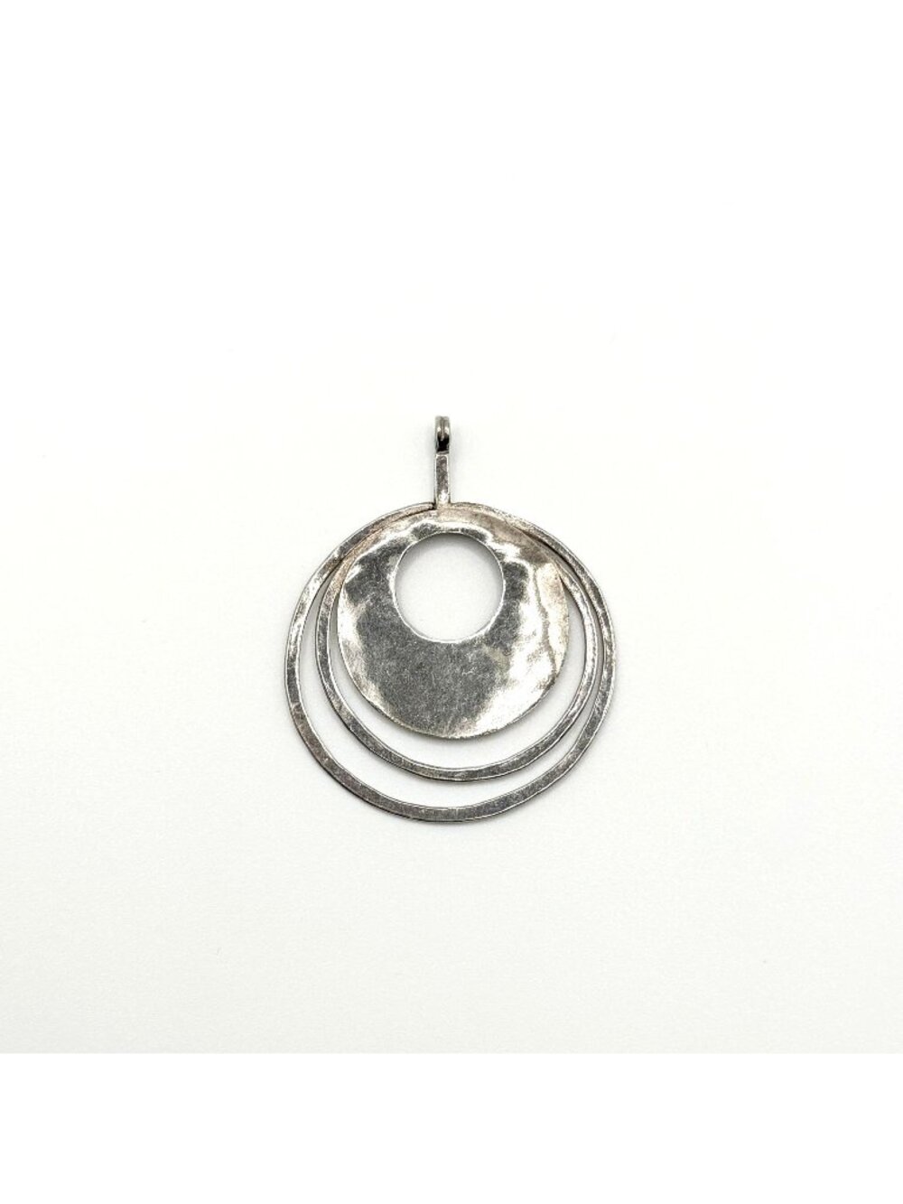 Retired Silpada Hammered 925 Sterling Silver Circular Pendant